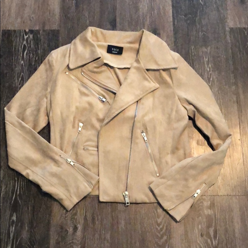 NWOT. Never worn. Vici Suede Moto Jacket.